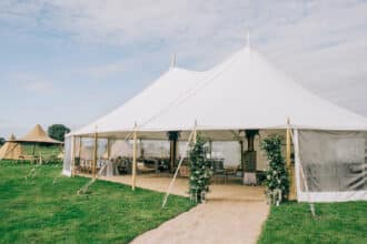 two pole sailcloth tent marquee wedding