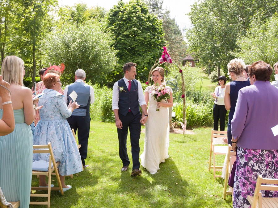 Outdoor wedding ceremony at Bodenham Arboretum