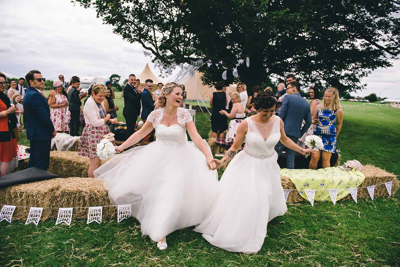 Sami Tipi | real wedding | Lisa and Fliss | Matt Brown Photography | Cattows Farm