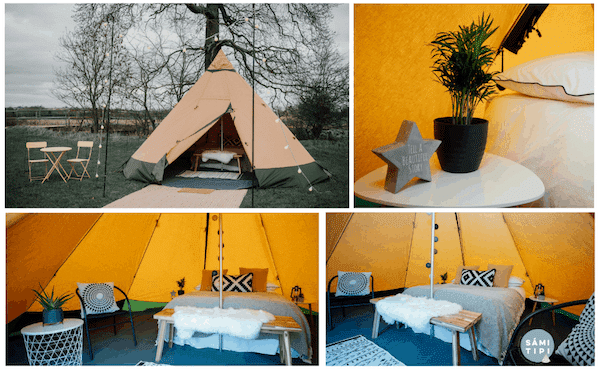 Glamping Tipi Guest Village for a luxury stay in the great outdoors