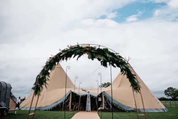 Derbyshire Tipi Wedding in Two Giant Hat Teepees
