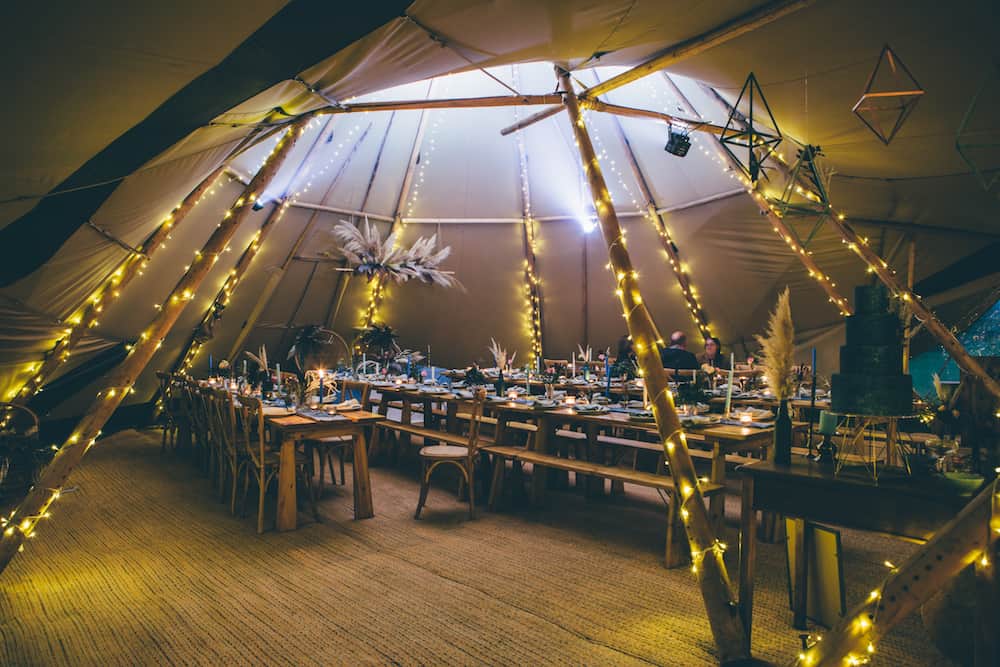 Boho styling showcased at night