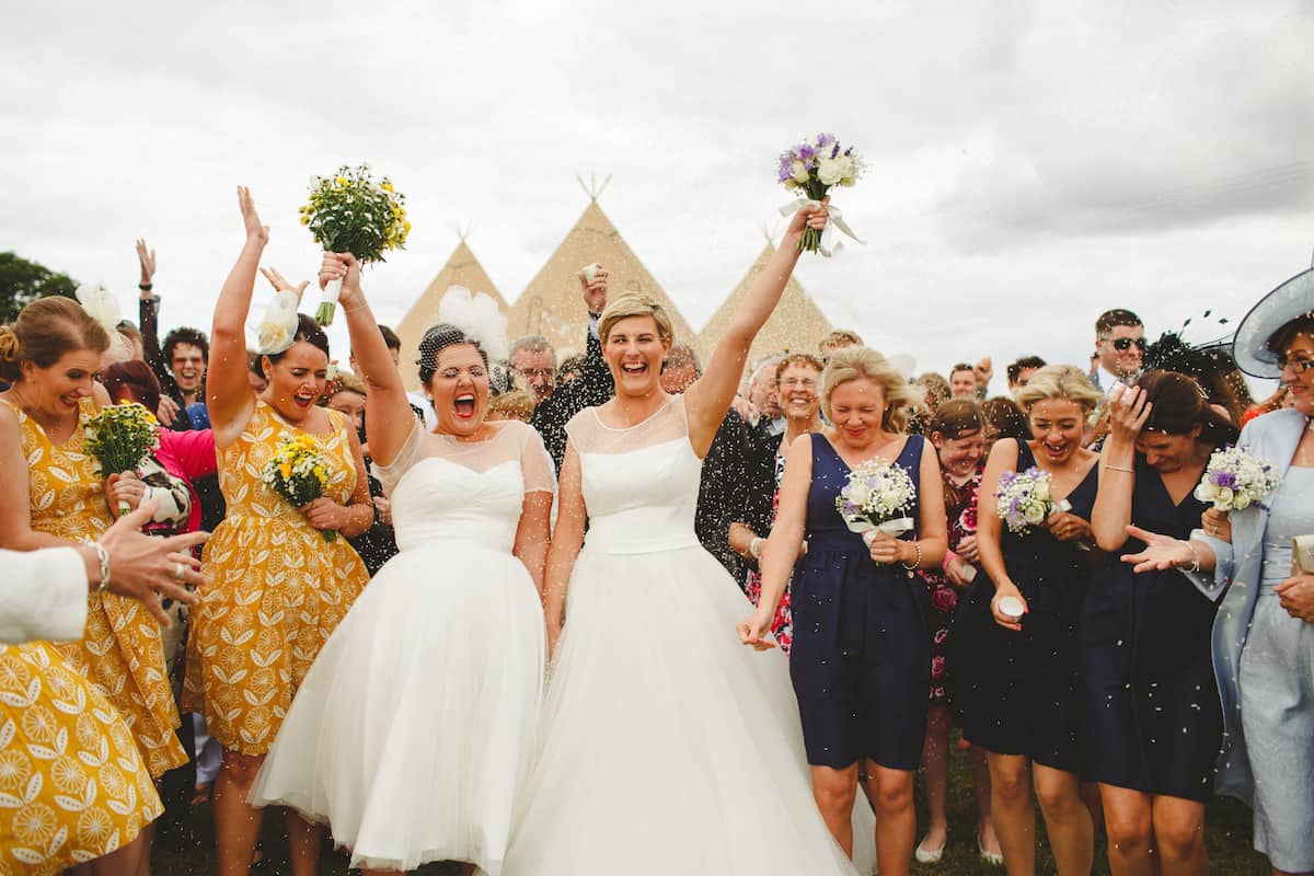 Two Brides Tipi Wedding