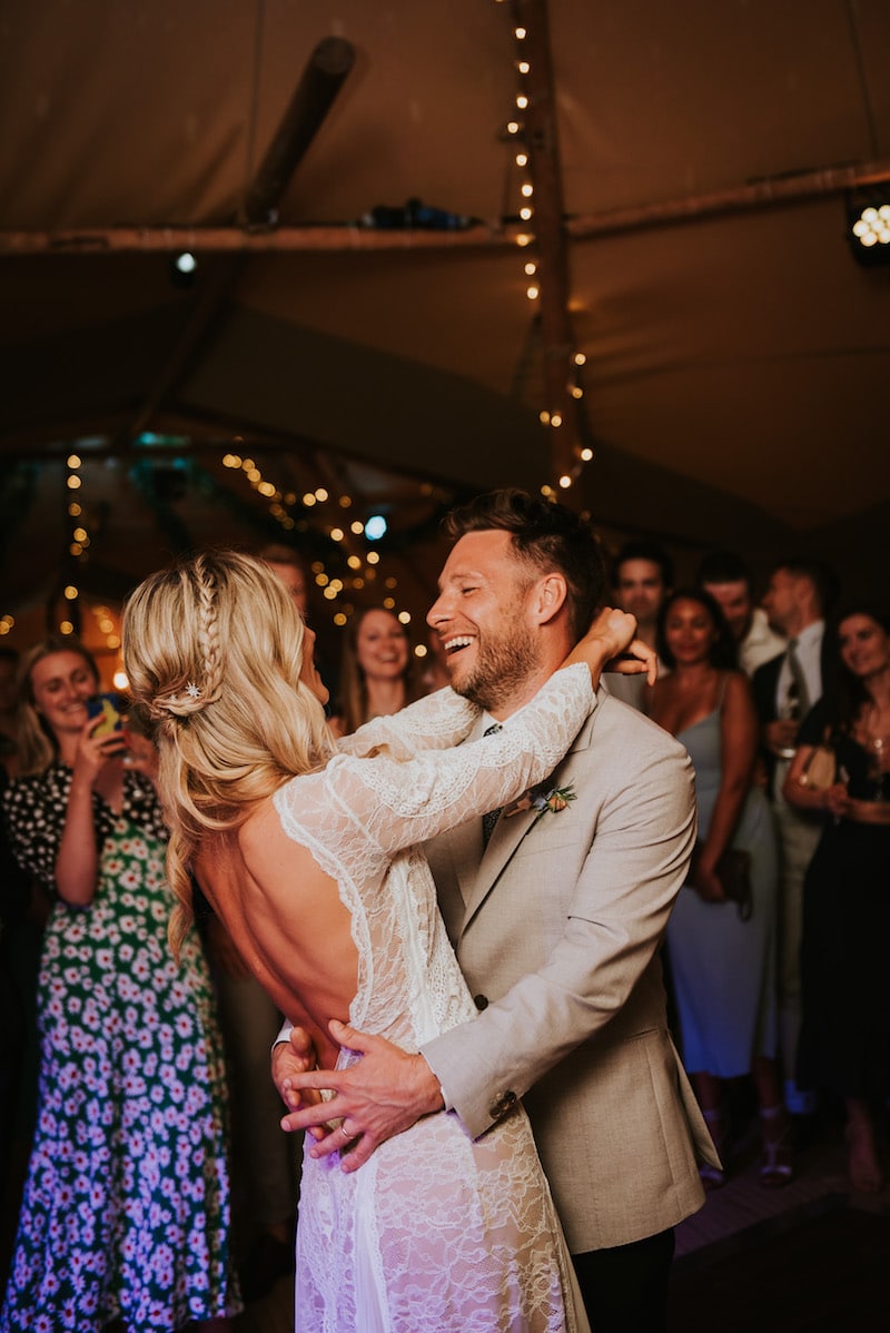 first dance for Becky and James, boho tipi wedding couple first dance for Becky and James, boho tipi wedding couple