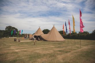 2 giant hat tipis at Mapperley