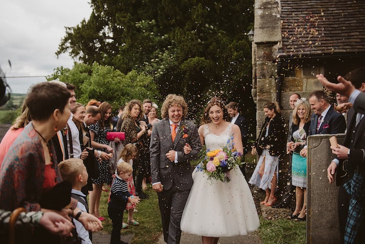 Colourful tipi wedding