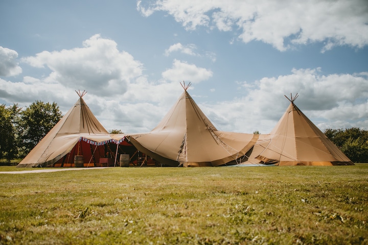 Two Giant Hat Tipis and Chill Out Tipi Guide and Information
