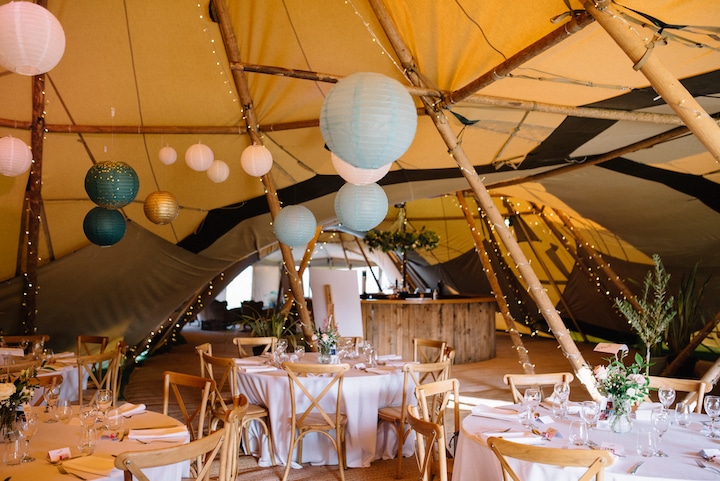 Large Tipi Wedding Celebration