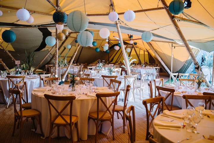 Large Tipi Wedding Celebration