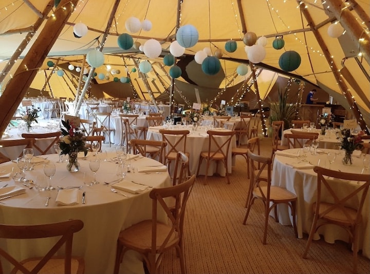 Large Tipi Wedding Celebration