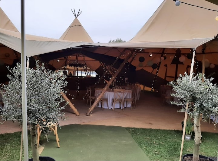 Large Tipi Wedding Celebration