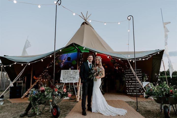 Buckminster Barn Tipi Wedding