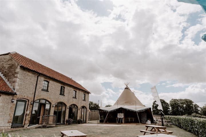 Buckminster Barn Tipi Wedding