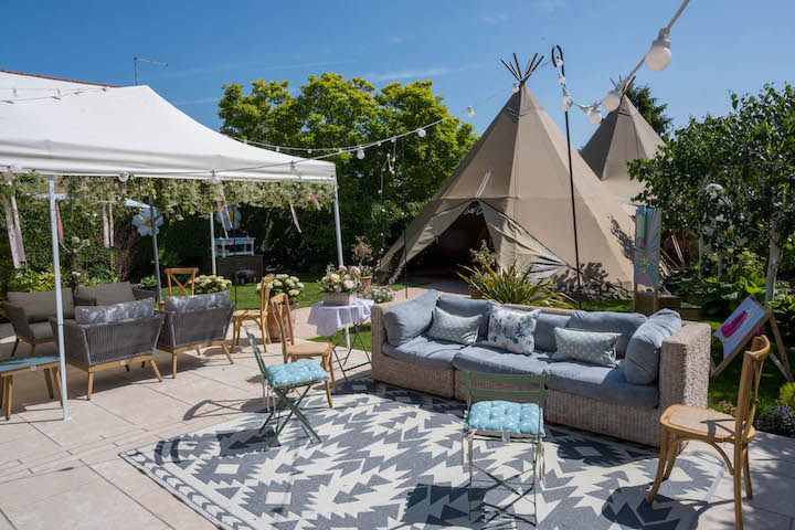 intimate garden tipi wedding