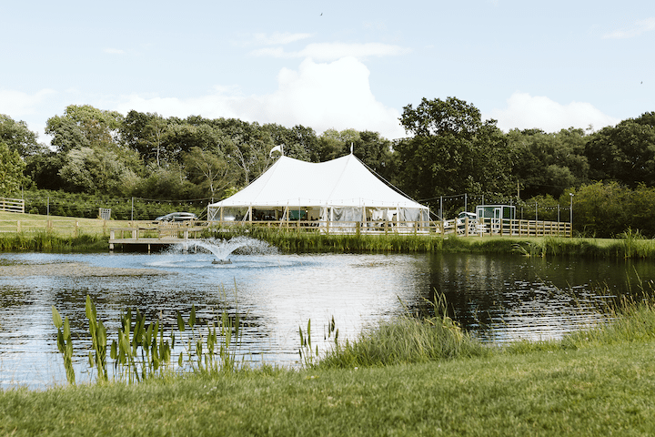 Lakeside Sailcloth Tent Wedding at Lavendar Lake, Leicestershire