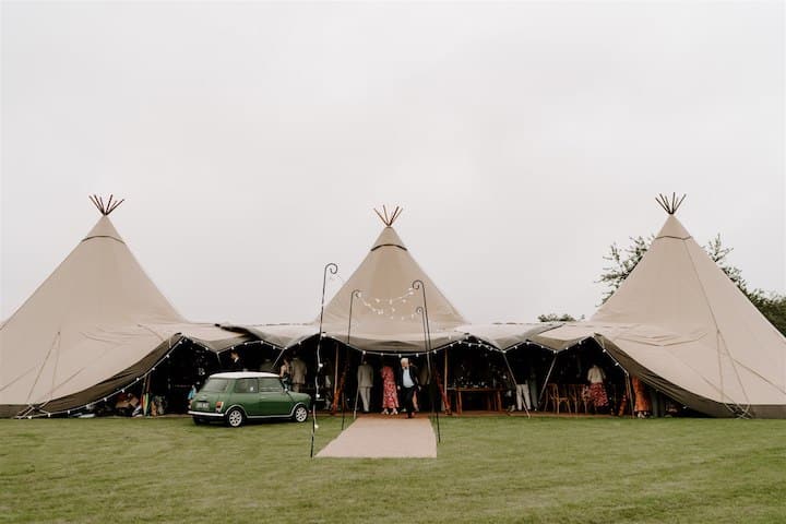 Three Giant Hat Tipis