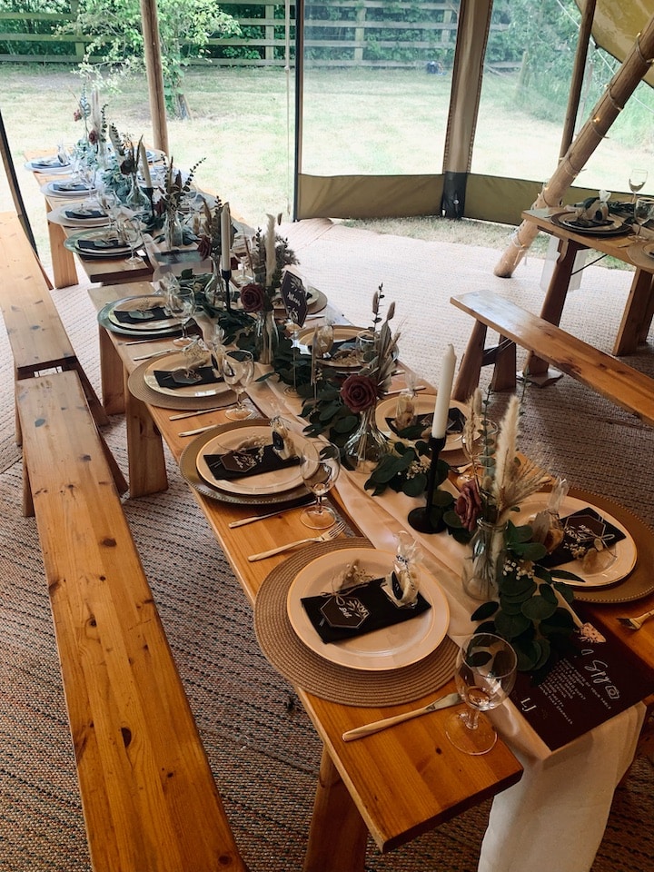 Tipi Table Set Up
