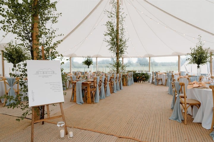 Botanical Sailcloth Tent Styling