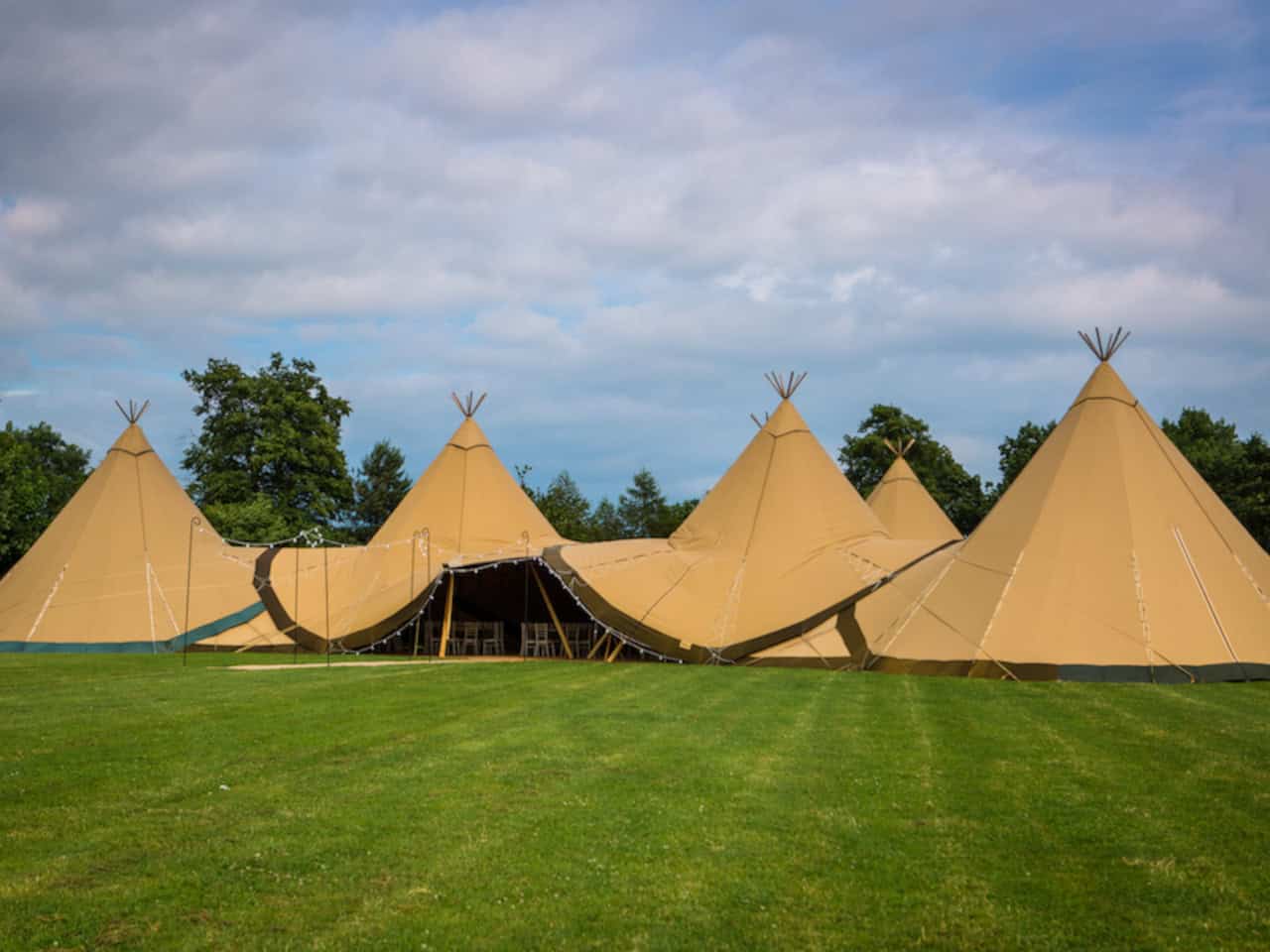 Six Giant Hat Tipis