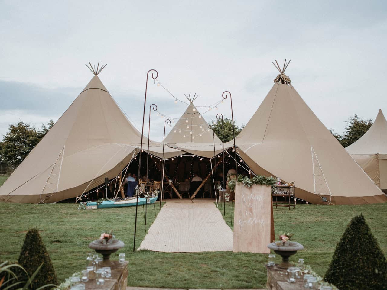 Three Giant Hat Tipis
