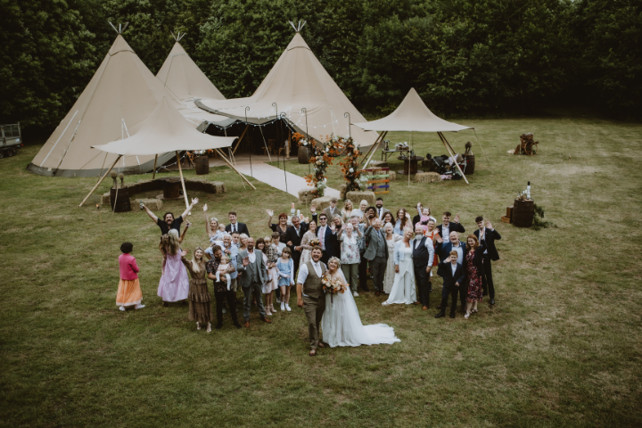 Festival Style Tipi Wedding at the Hideaway