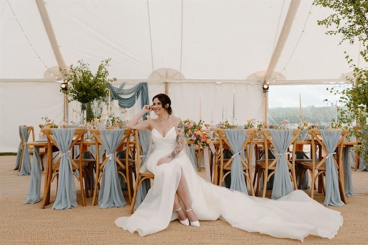 Botanical Sailcloth Tent Styling